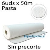6 rollos papel camilla pasta 50 m