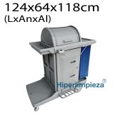 Carro de limpieza Nox con tapa