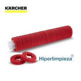 Cepillo-esponja cilíndrico medio rojo 350 mm