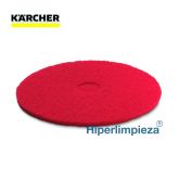 Cepillo-esponja circular semiblando rojo 170 mm