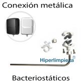 Conexión metálica para bacteriostáticos