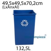 Contenedor reciclaje papel 132,5L