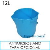 Cubo antimicrobial 12 litros alimentario azul