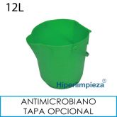 Cubo antimicrobial 12 litros alimentario verde