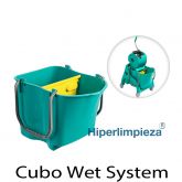 Cubo Wet System en Moplen verde 28 L c/ separador
