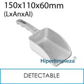 Cuchara de mano 0,35L detectable alimentaria blanco