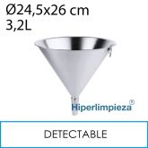 Embudo detectable acero inox 3,2L 24,5x26cm
