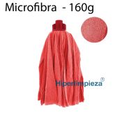 Fregona microfibra tiras rojo 160g