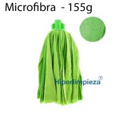 Fregona microfibra tiras verde 155g