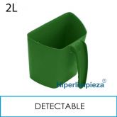 Jarra recogedora detectable apilable 2L verde