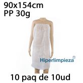 Pareo desechable PP 30g blanco 100uds