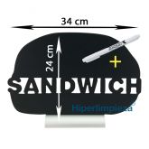 Pizarra de mesa sandwich aluminio 24x34cm