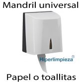 Portarrollos mixto papel WC/toallas blanco M universal