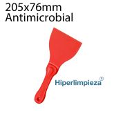 Rasqueta antimicrobial alimentaria 205x76mm rojo