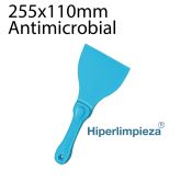 Rasqueta antimicrobial alimentaria 255x110mm azul