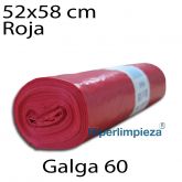 Rollo 25 Bolsas de basura rojas 52x58