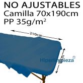Sabana desech no ajustable azul 80x210cm 60 uds