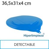 Tapa cubo 12 litros detectable alimentaria azul