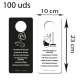 100 carteles no molestar blanco/negro plastificados