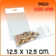 1000 bolsas PP solapa y eurotaladro G160 12,5x12,5 cm