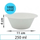 1000 bowls blancos caña azúcar 250ml 11x4cm