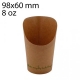 1000 envases para fritos o wrap kraft PE 8oz 6x10cm
