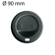 1000 tapas negras vasos 360 ml 12oz