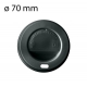 1000 tapas para vaso negras 70mm 7oz