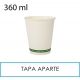 1000 vasos de cartón blancos 360ml
