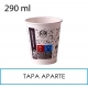 1000 Vasos de cartón impreso grueso 290ml