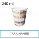 1000 vasos desechables de cartón 240 ml 8oz