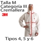 20 uds trajes protección química blanco 3M4565 TM