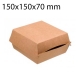 200 Envases burger kraft grande 150x150x70mm