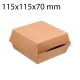 200 Envases burger kraft pequeña 115x115x70mm