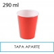 240 Vasos de cartón rojo 290ml