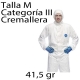 25 uds trajes protección PP cremallera blanco TM