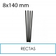 3000 pajitas rectas de papel negro 8x140mm