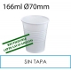 3000 Vasos reutilizables PP 166ml blanco