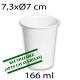 3000uds vasos reutilizables blancos 166 ml