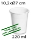 3000uds vasos reutilizables blancos 220 ml