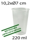3000 vasos reutilizables transparentes 220 ml