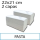 4000 Toallas de Papel de Pasta Blanco 22x21cm
