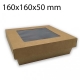 480 cajas con ventana kraft 1000ml 16x16x5cm