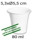 4800 vasos reutilizables blancos 80 ml