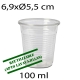 4800 vasos reutilizables transparentes 100 ml