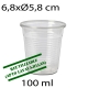 4800uds vasos reutilizables transparentes 100 ml
