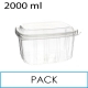 50 Envases plástico PP microondables 2000ml