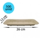 500 bandejas rectangulares fibra de trigo 26x12cm