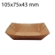 500 Barquetas kraft 400ml 105x75x43mm