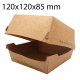 500 envases hamburguesa kraft PE 1000ml 12x12cm